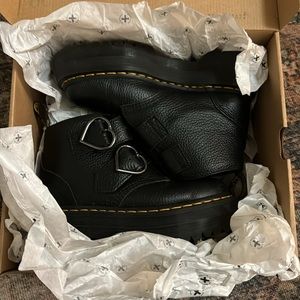 Dr. Martens | Platform Heart Buckle Boots